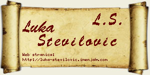 Luka Stevilović vizit kartica